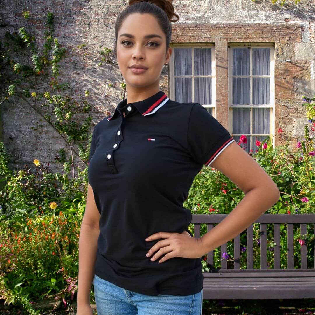 Camiseta Tipo Polo Dama 5 Botones