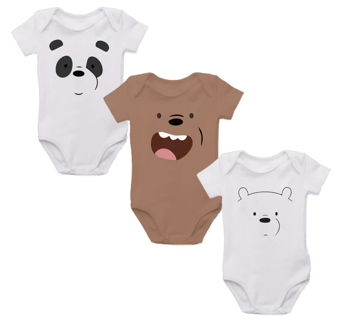 Body Mameluco Bebé Set X 3