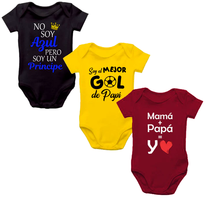 Body Mameluco Bebé Set X 3