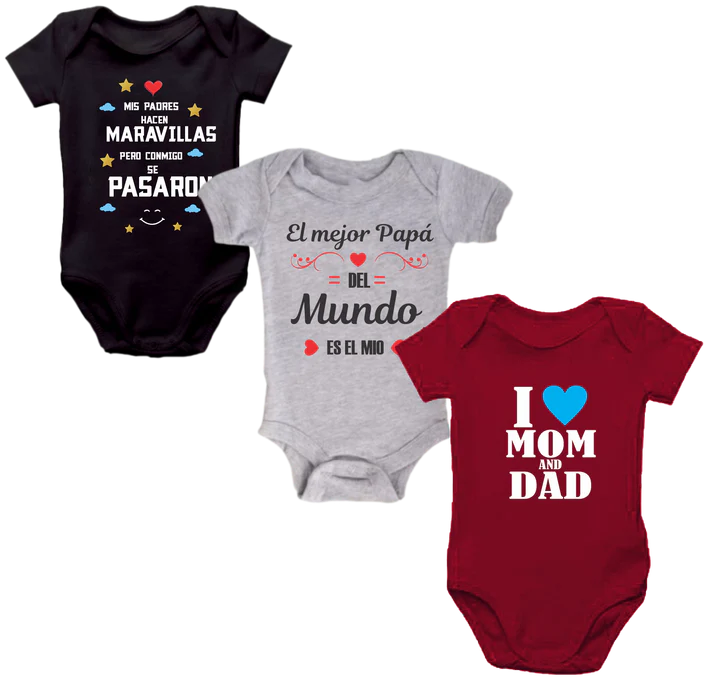 Body Mameluco Bebé Set X 3